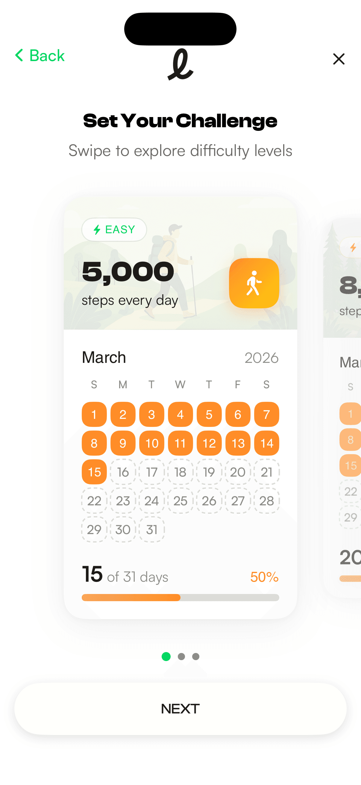 Choose an Objective difficulty